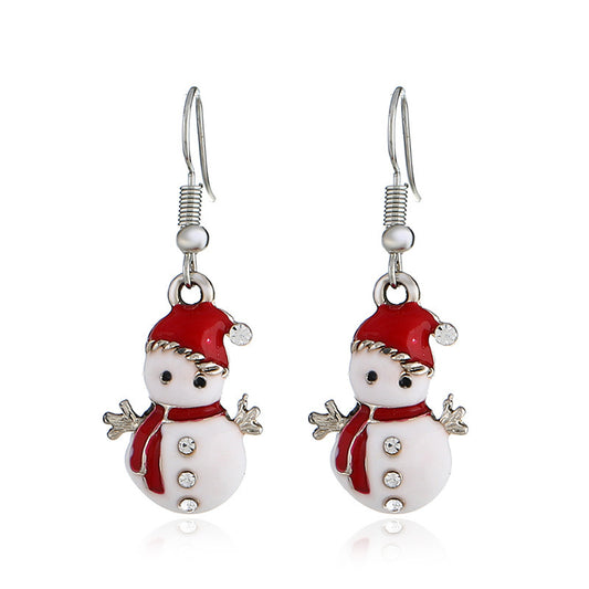 Christmas Snowman Earrings