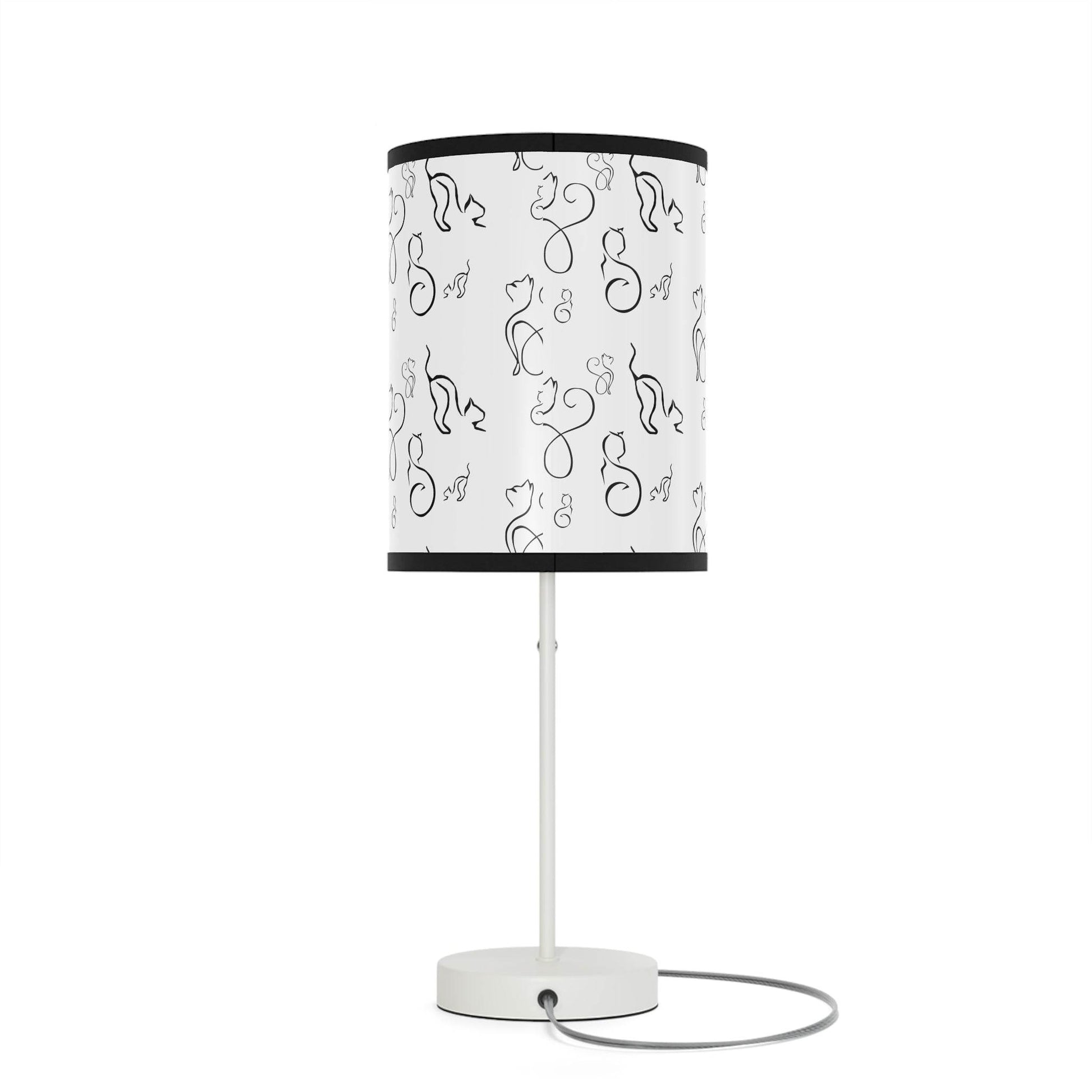 Stylish Desk Lamp - Modern Black and White Cats Design - Shop Jobie