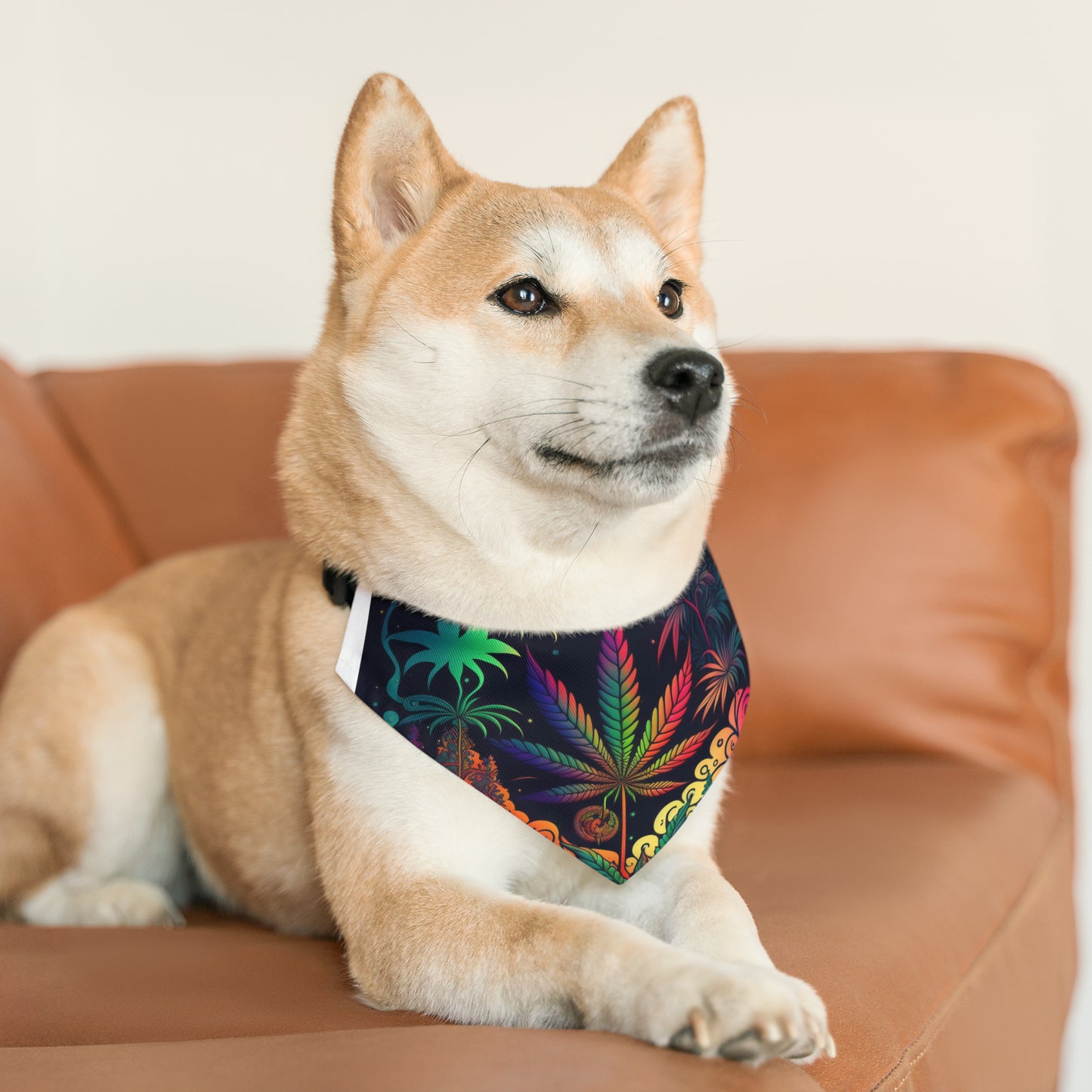 420 Neon Pet Bandana Collar