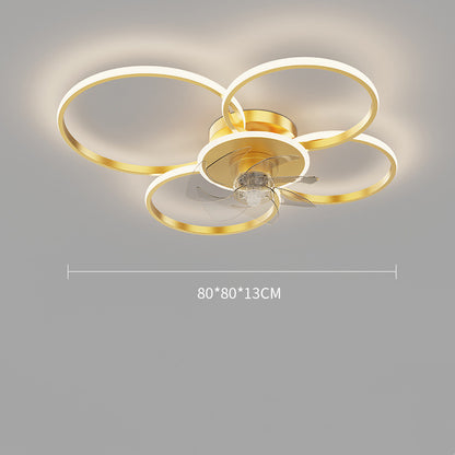 Luxury Bedroom Ceiling Ring Light & Fan