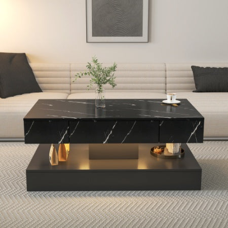 Sleek Coffee Table w/LED Lights