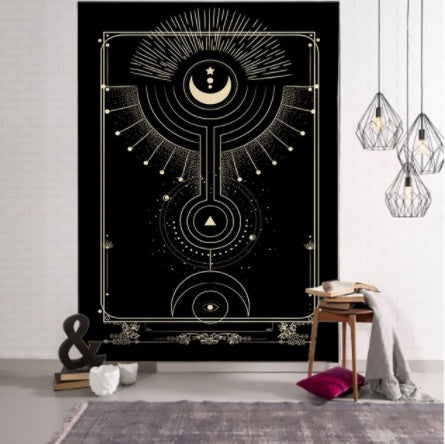 Tarot Tapestry Wall Hanging Black