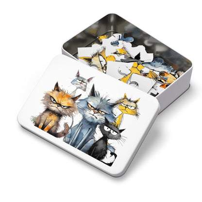 Grumpy Cat Puzzle Metal Box