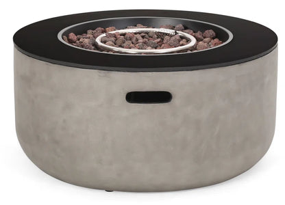 Amorae 15" H X 31" W Concrete Propane Outdoor Fire Pit