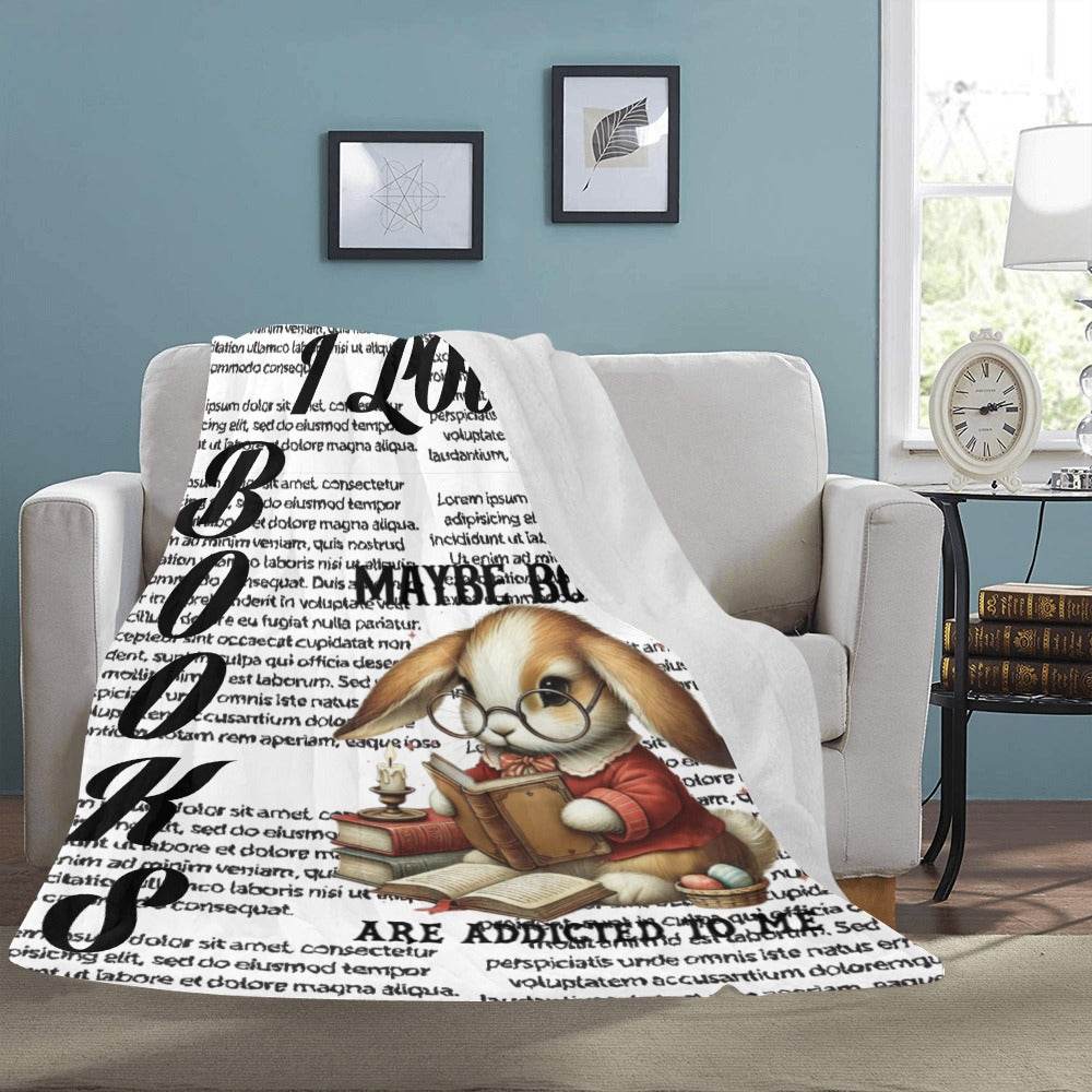 I Love Books Bunny Cozie Hugs Blanket - Shop Jobie