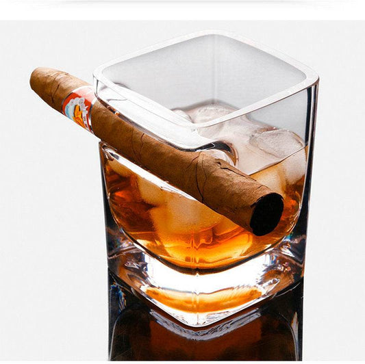 Crystal Whiskey Glass & Cigar Holder - Shop Jobie