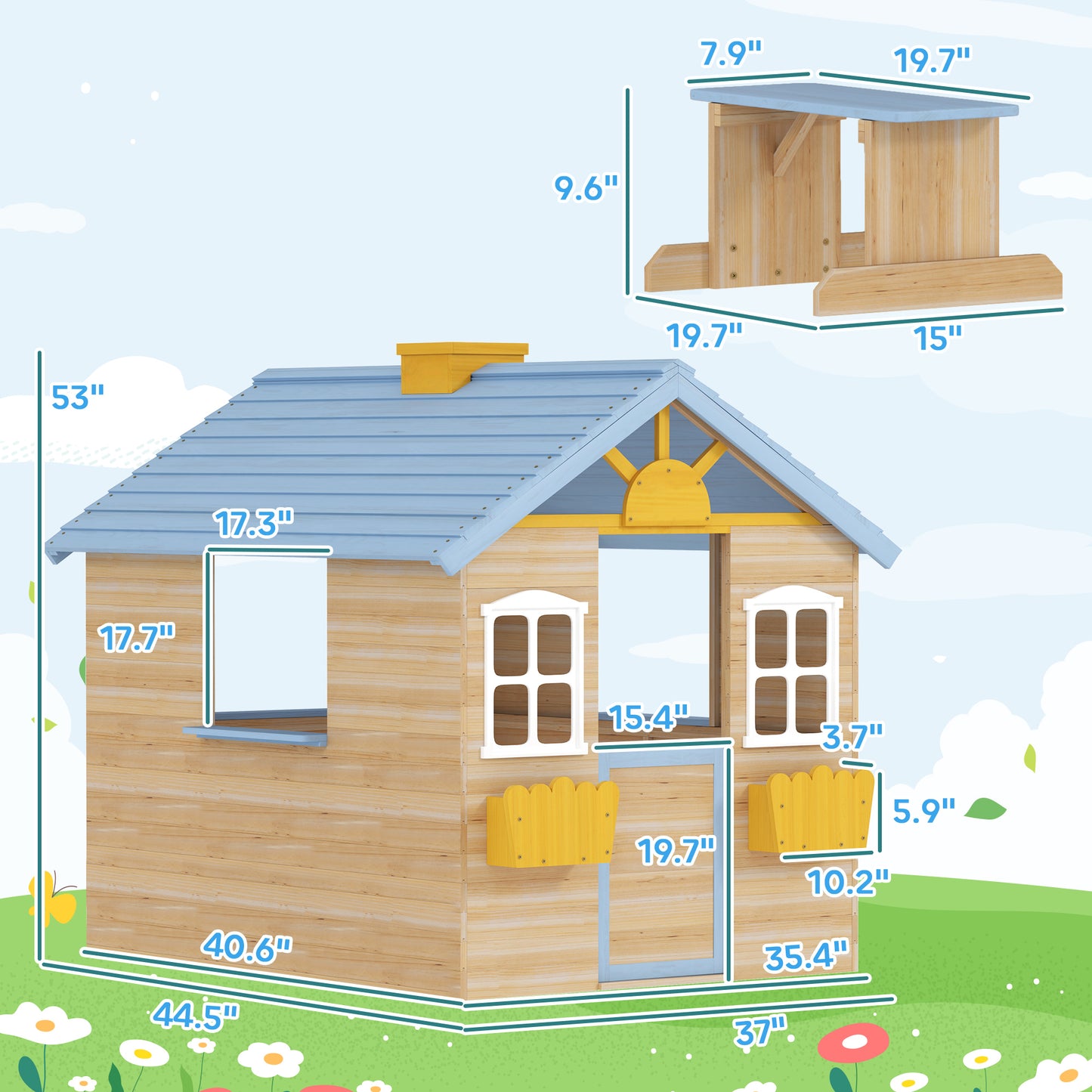 Wooden Backyard Playhouse