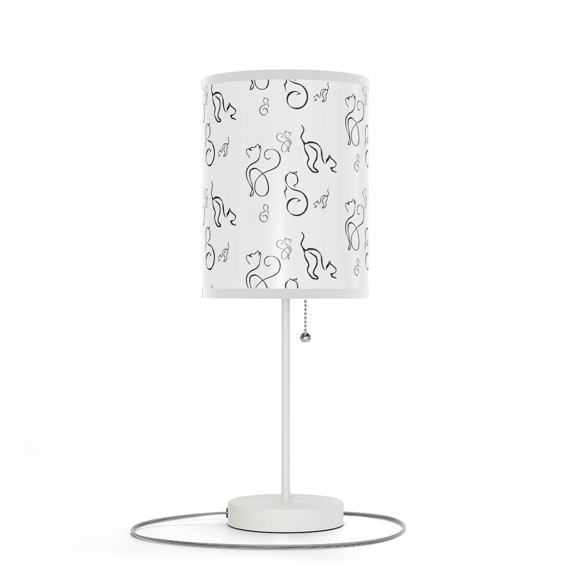 Stylish Desk Lamp - Modern Black and White Cats Design - Shop Jobie