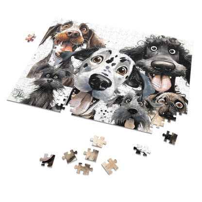 Funny Dogs Puzzle Metal Box