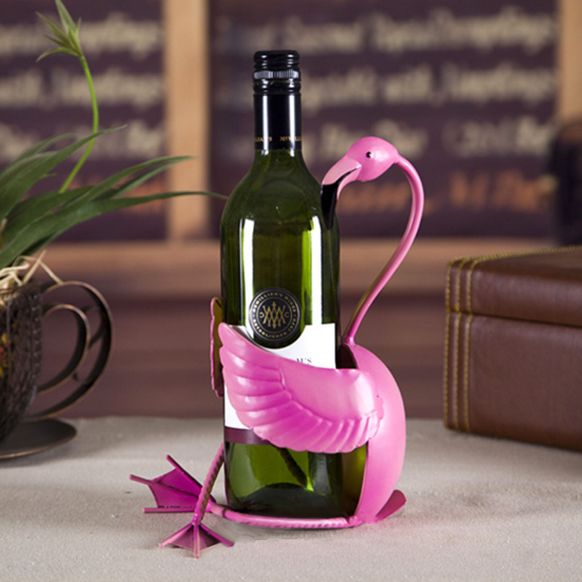 Flamingo Wrought Iron Wine Rack