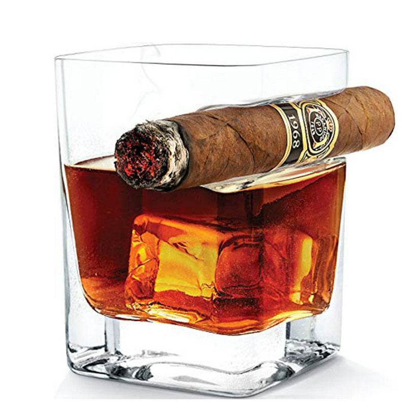 Crystal Whiskey Glass & Cigar Holder - Shop Jobie