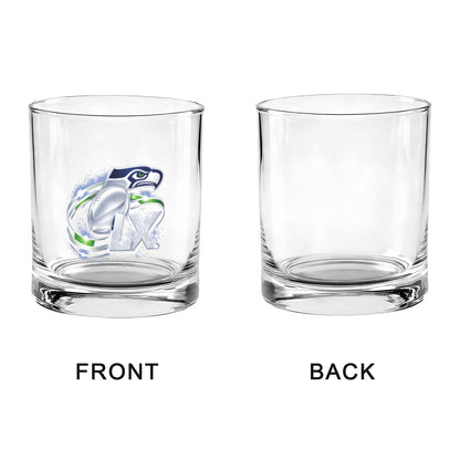 Superbowl LX Champs Seattle Seahawks 10oz Whiskey Glass
