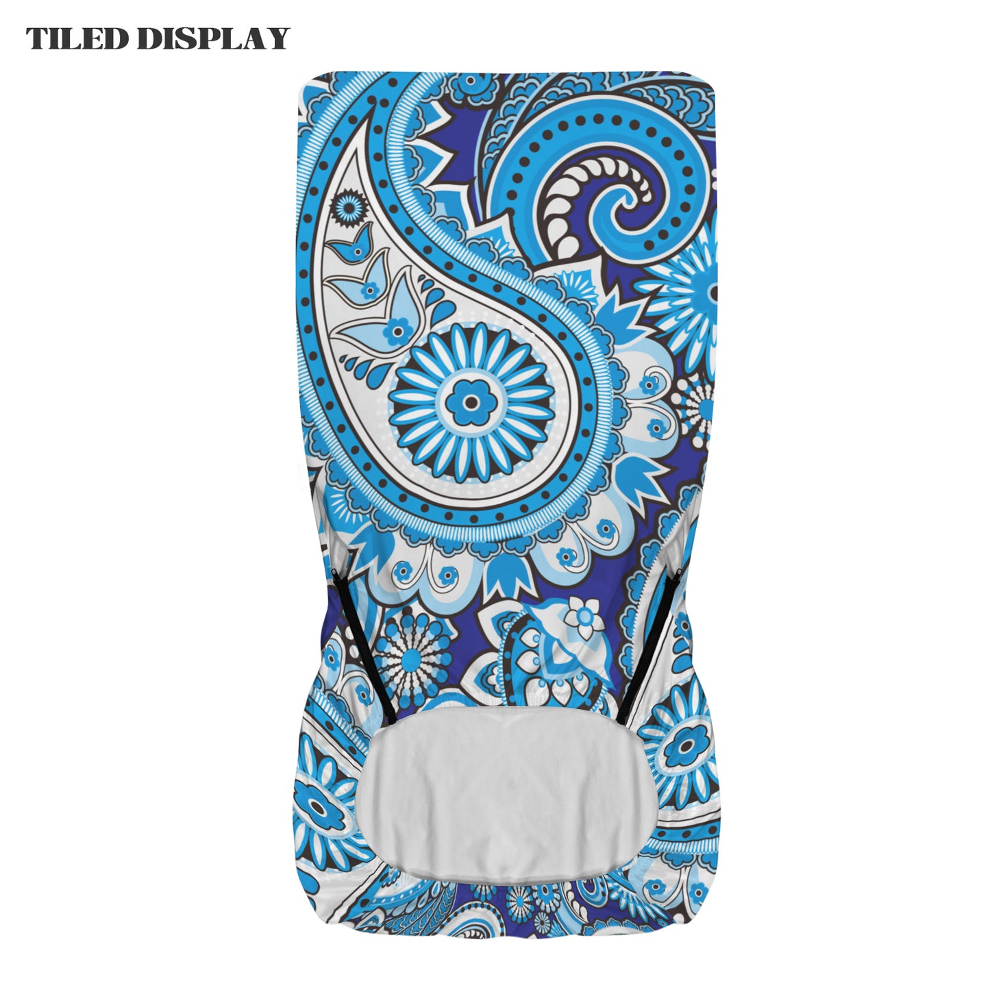 Blue Paisley Office Chair Cover
