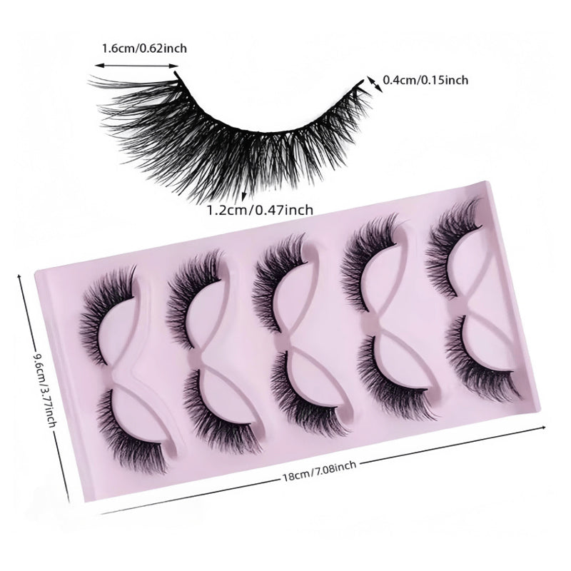 15-Pairs Cat Eye 3D Natural False Lashes