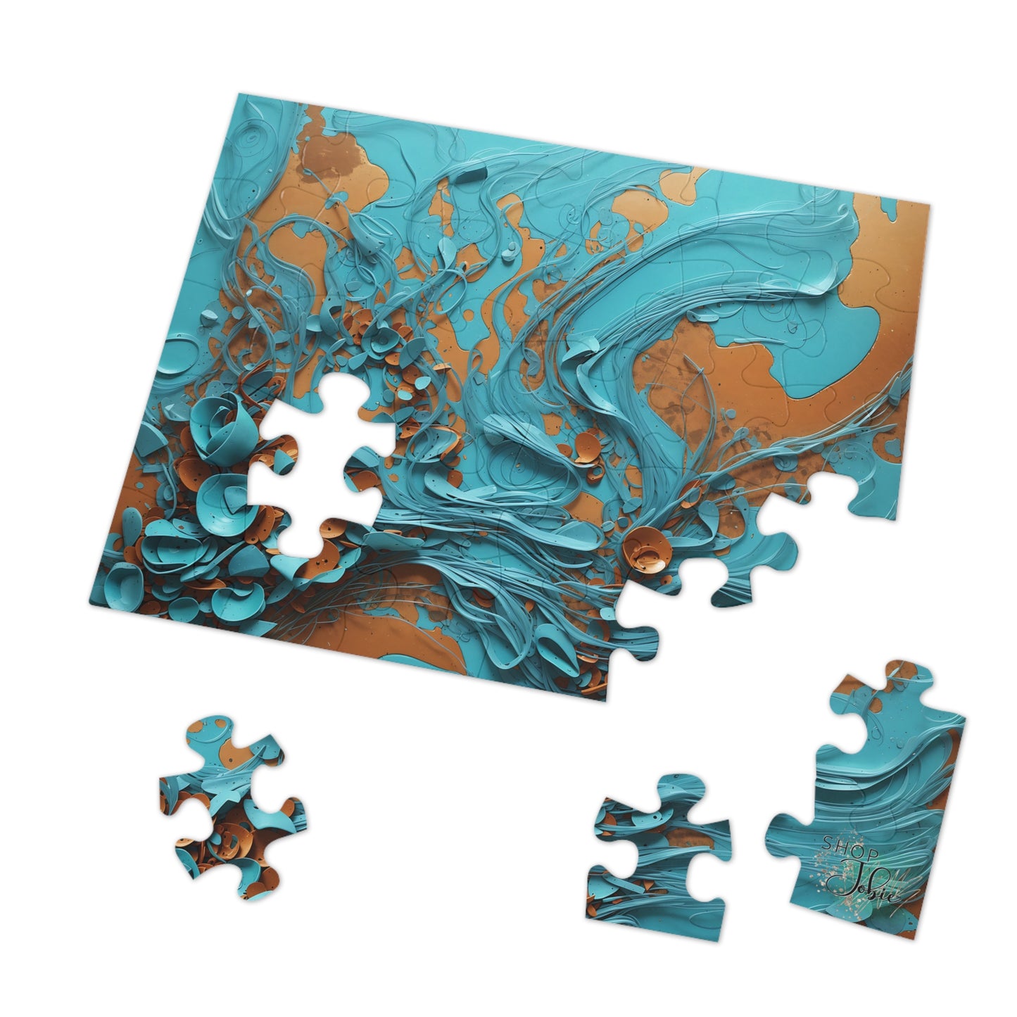 Blue Swirl Puzzle Metal Box - Shop Jobie