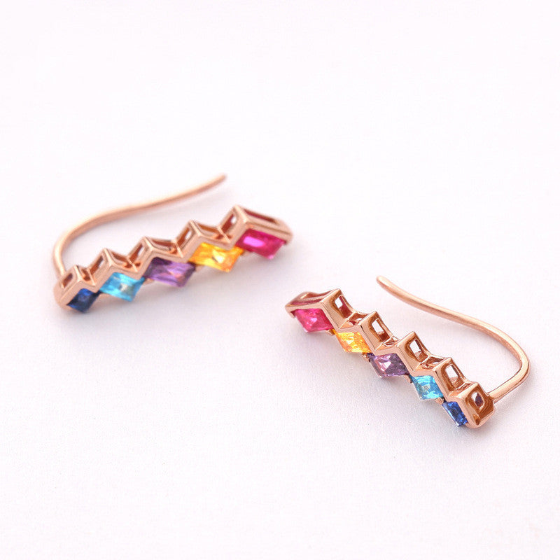 Sterling Silver Rainbow Earrings