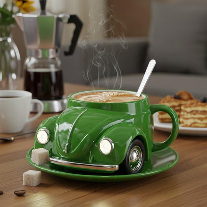 VW Beetle Shaped Coffee Cup