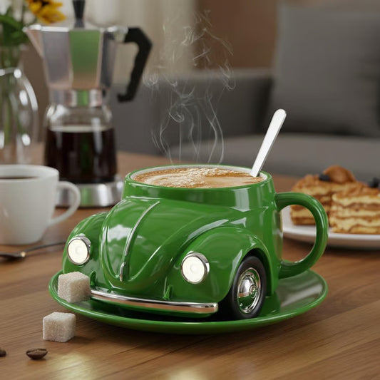 VW Beetle Shaped Coffee Cup