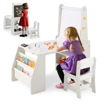 Kids Activity Table & Multi-Storage Art Desk