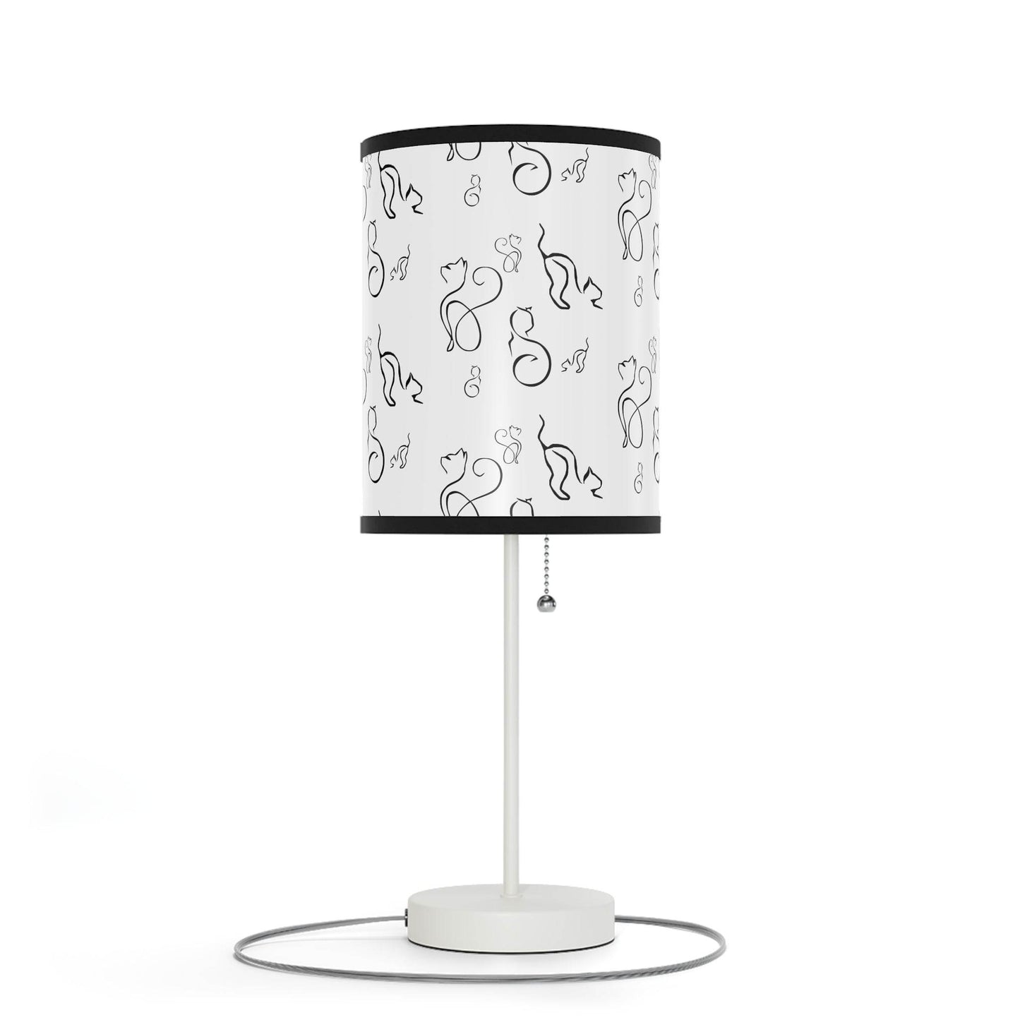 Stylish Desk Lamp - Modern Black and White Cats Design - Shop Jobie