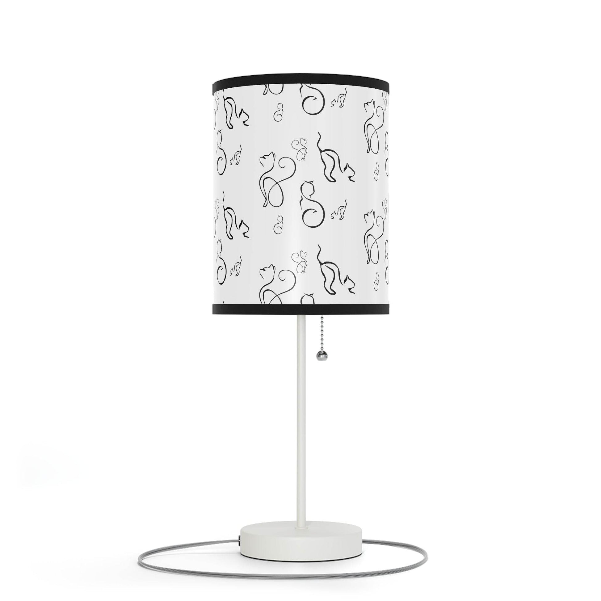 Stylish Desk Lamp - Modern Black and White Cats Design - Shop Jobie