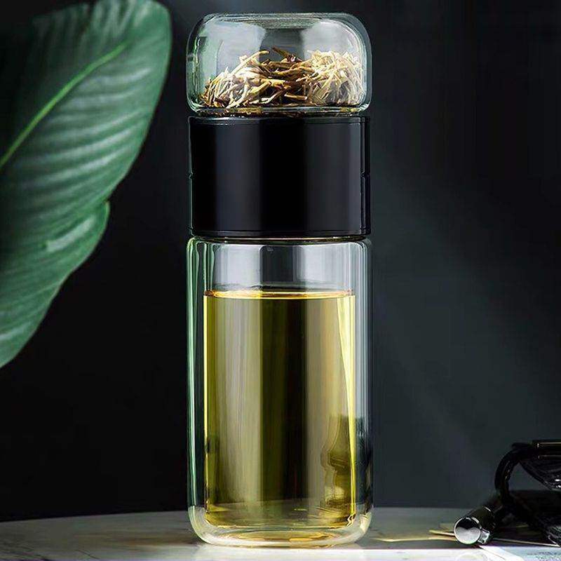 420ML Double Layer Water Tea Infuser Tumbler - Shop Jobie