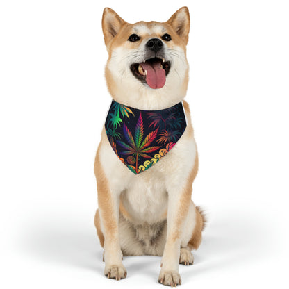 420 Neon Pet Bandana Collar