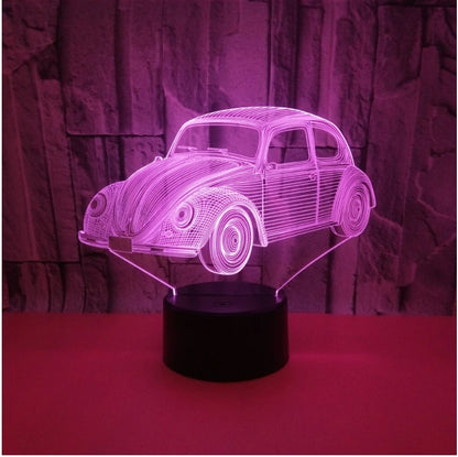 VW Bug LED 3D Small Table Lamp
