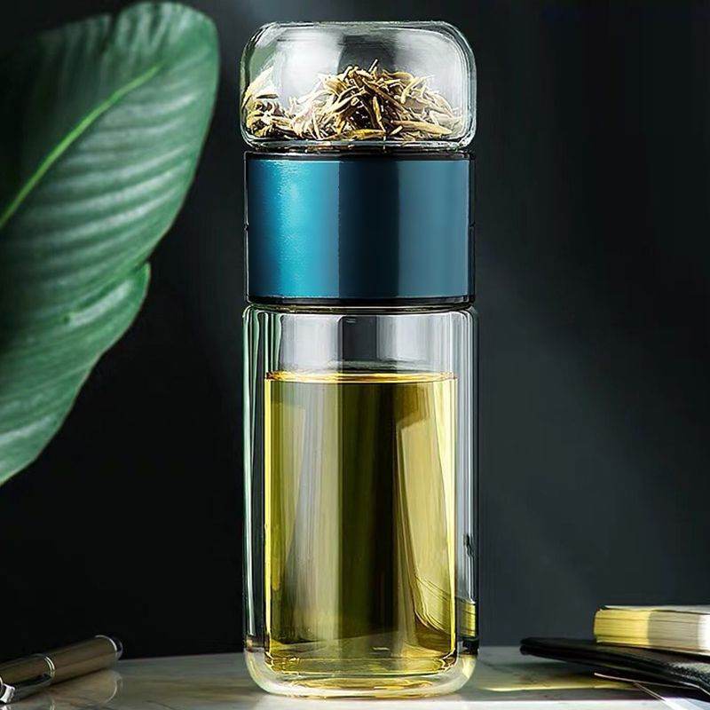 420ML Double Layer Water Tea Infuser Tumbler - Shop Jobie