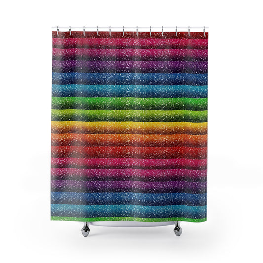 Rainbow Stripe Shower Curtain