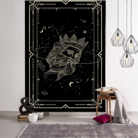 Tarot Tapestry Wall Hanging Black