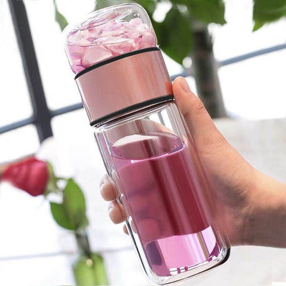 420ML Double Layer Water Tea Infuser Tumbler - Shop Jobie