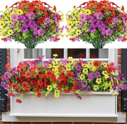 Realistic Faux Flowers For Outdoors, Fade Resistant