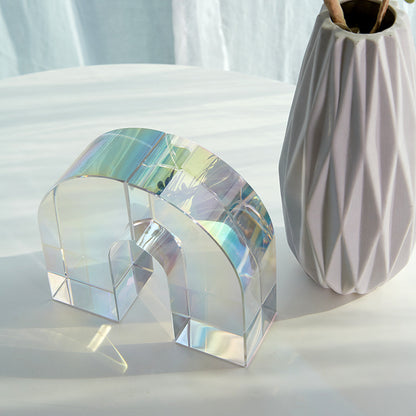 Seven Color Arch Crystal Bookends