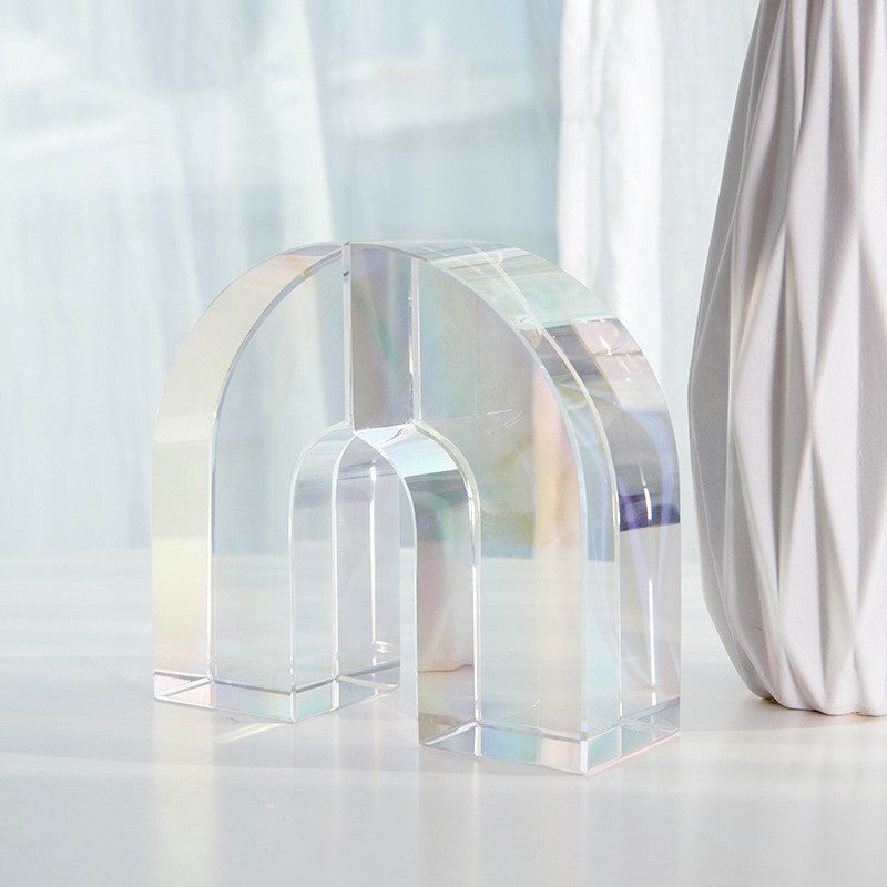 Seven Color Arch Crystal Bookends