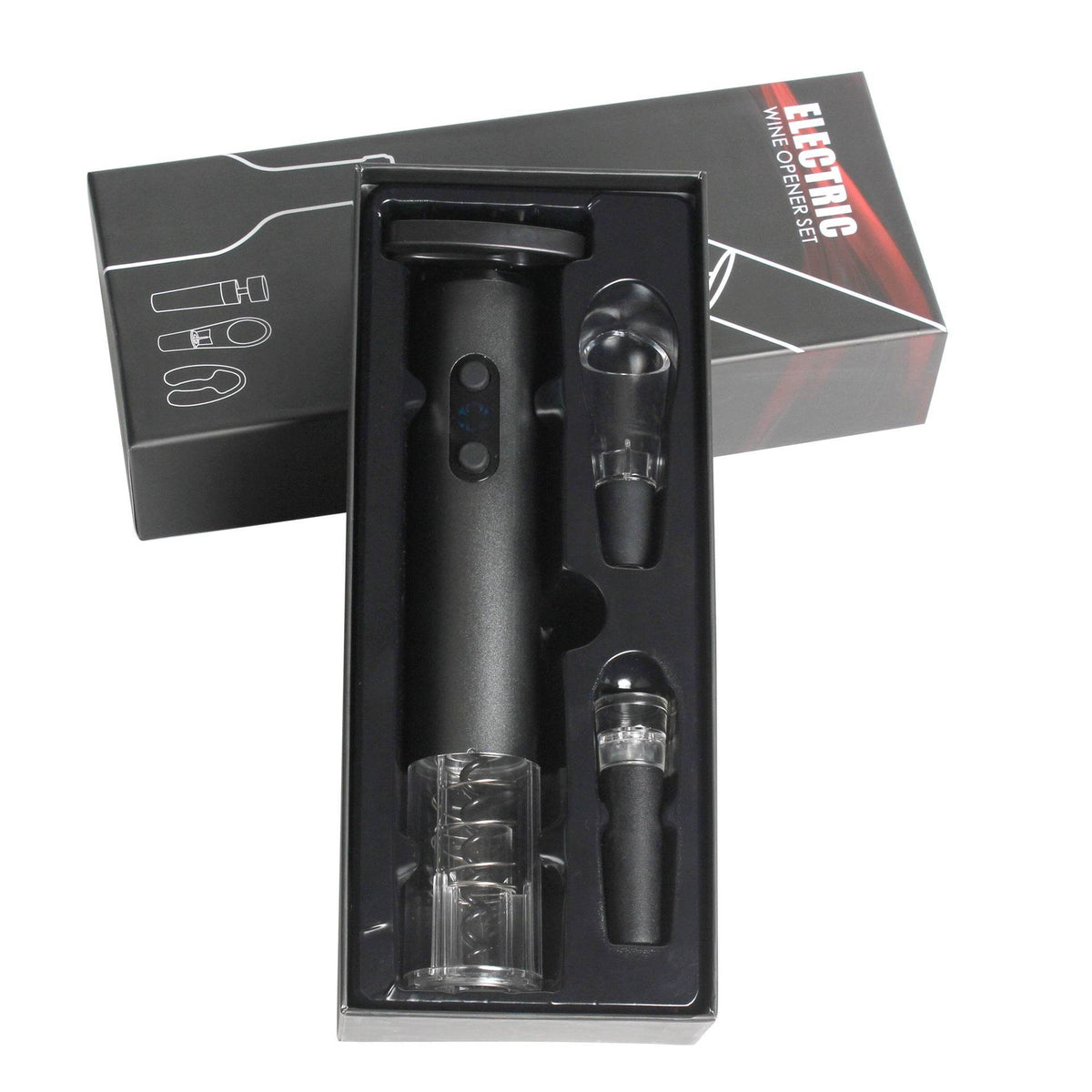 Gift Box Electric Wine Corkscrew Four-Piece Set - Shop Jobie