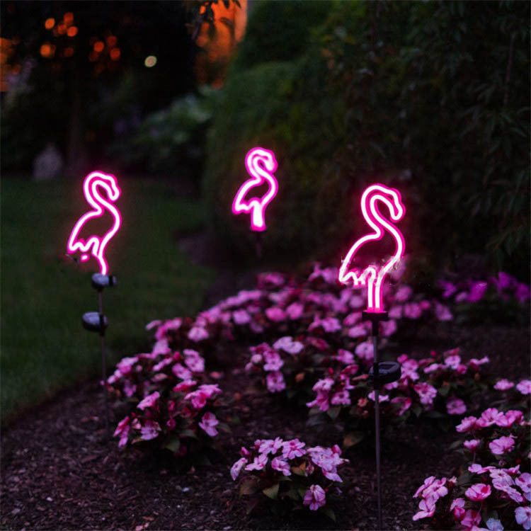 Solar Flamingo Neon Lamp