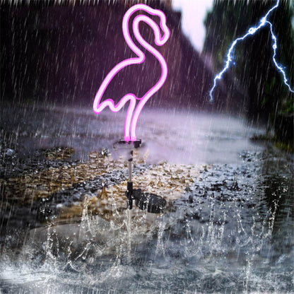 Solar Flamingo Neon Lamp