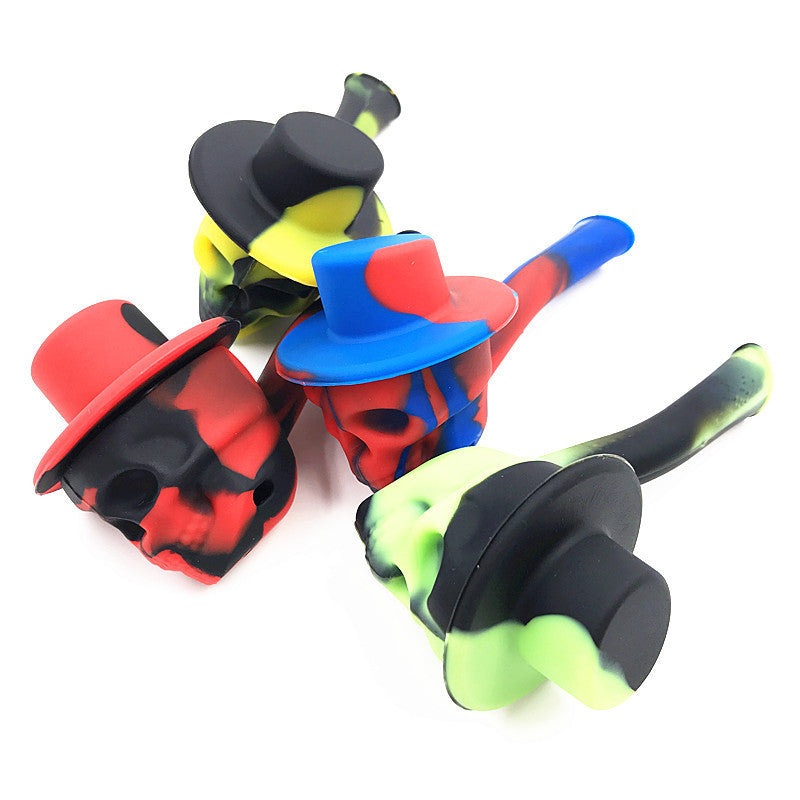 Camouflage Skull Silicone Portable Herb Pipe