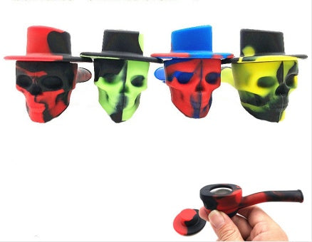 Camouflage Skull Silicone Portable Herb Pipe