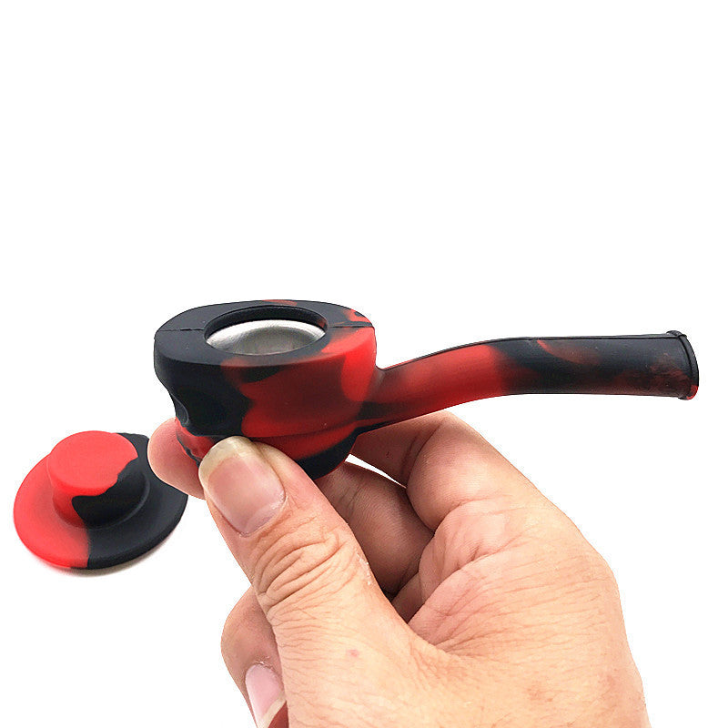 Camouflage Skull Silicone Portable Herb Pipe