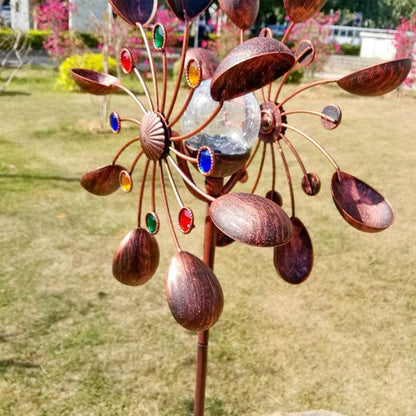 Wind Spinner - Peacock Solar Glass Ball - Shop Jobie