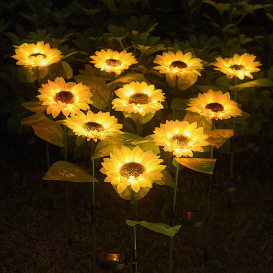 LED Solar Sunflower Lamps Solar Light Decorative Lights - Shop Jobie