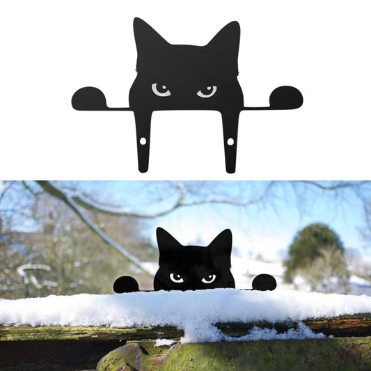 Black Cat Fence Decoration