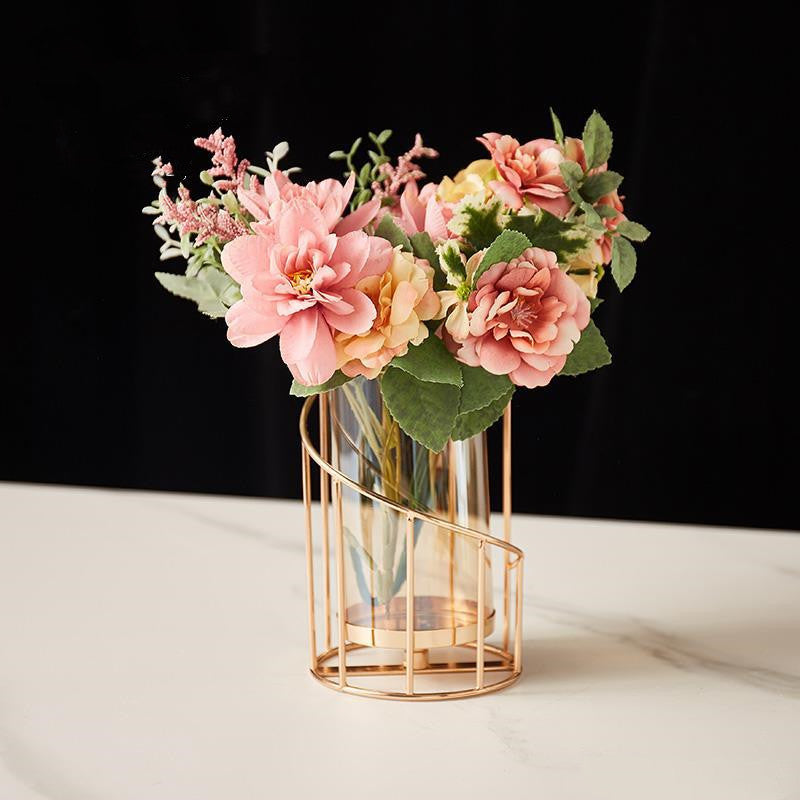 Contemporary Swirl Wrought Iron Candle Holder or Vase