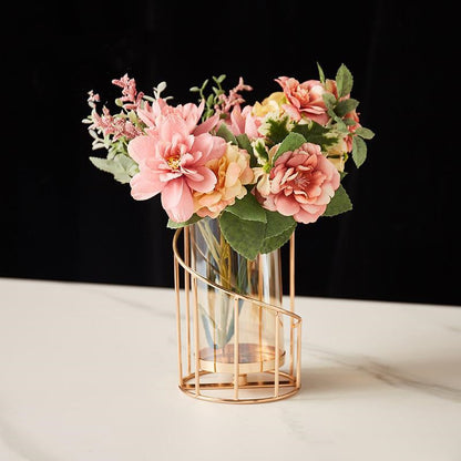 Contemporary Swirl Wrought Iron Candle Holder or Vase