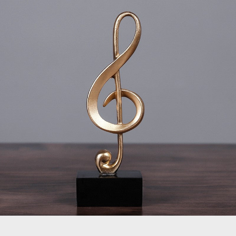 Golden Musical Note Figurines
