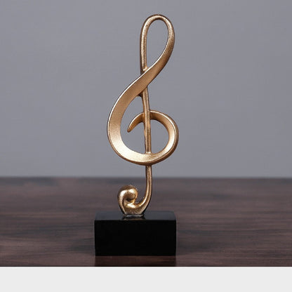 Golden Musical Note Figurines
