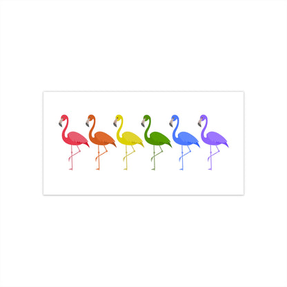 Rainbow Flamingo Bumper Stickers