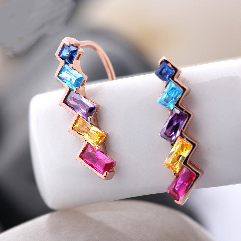 Sterling Silver Rainbow Earrings